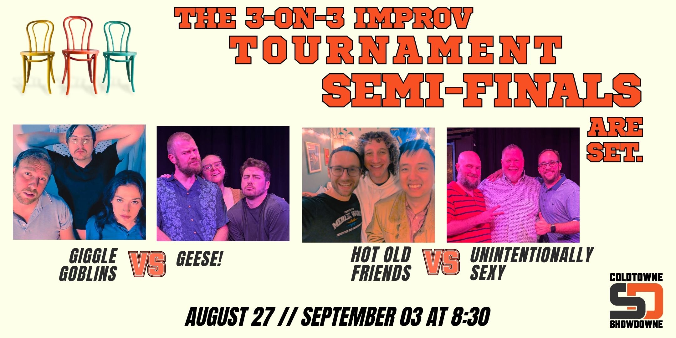 Event artwork for 3-ON-3 IMPROV TOURNAMENT FINAL FOUR!