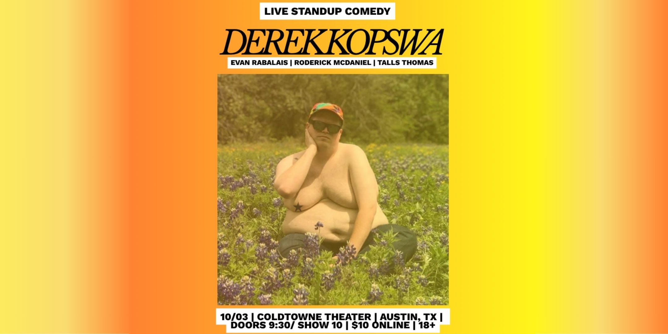 Event artwork for Derek Kopswa Live At ColdTowne